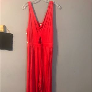 Light red Romper. Comfortable and mid long.